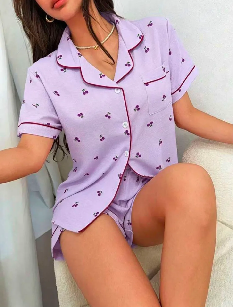 Yussy Cherry Two Piece Pajamas