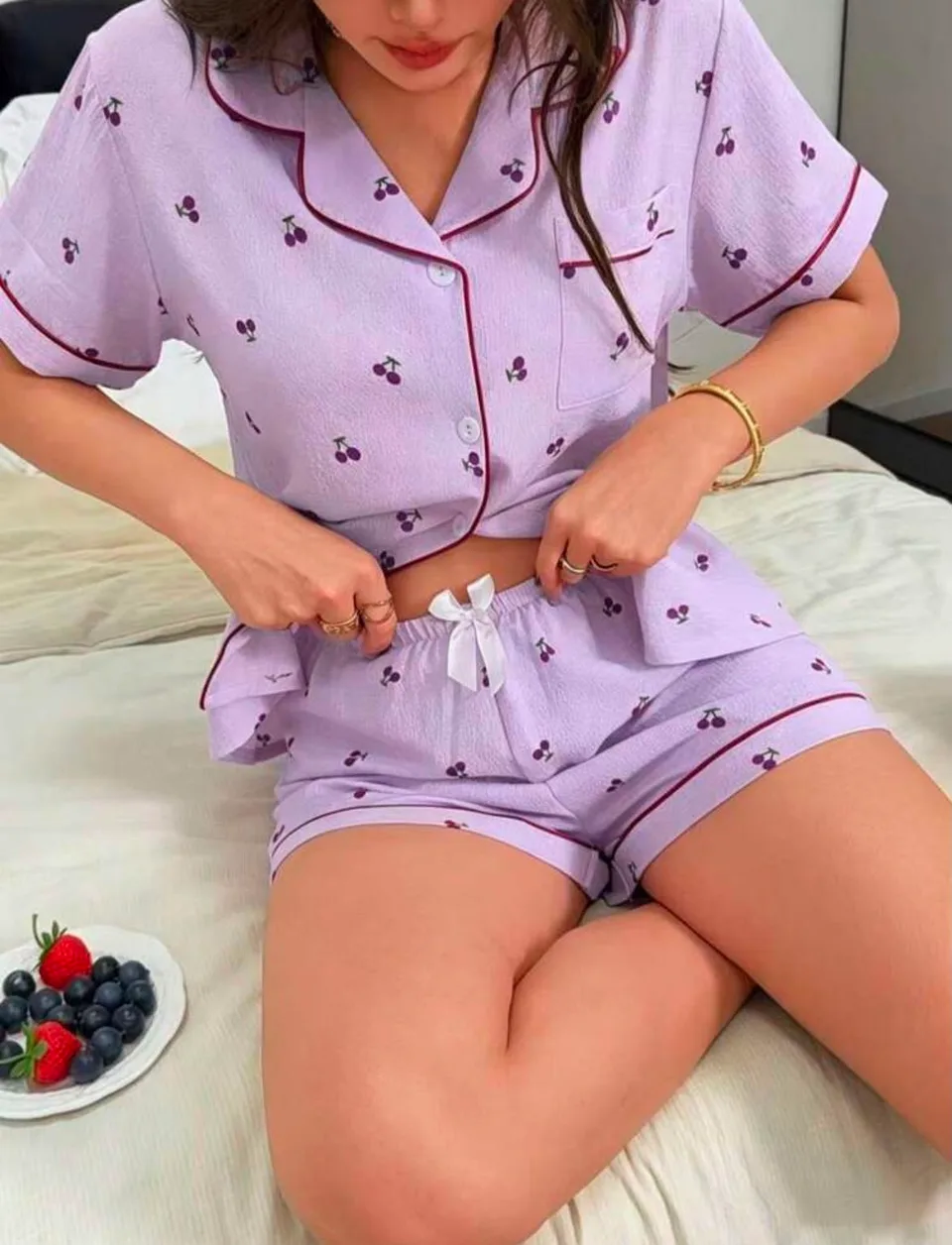 Yussy Cherry Two Piece Pajamas
