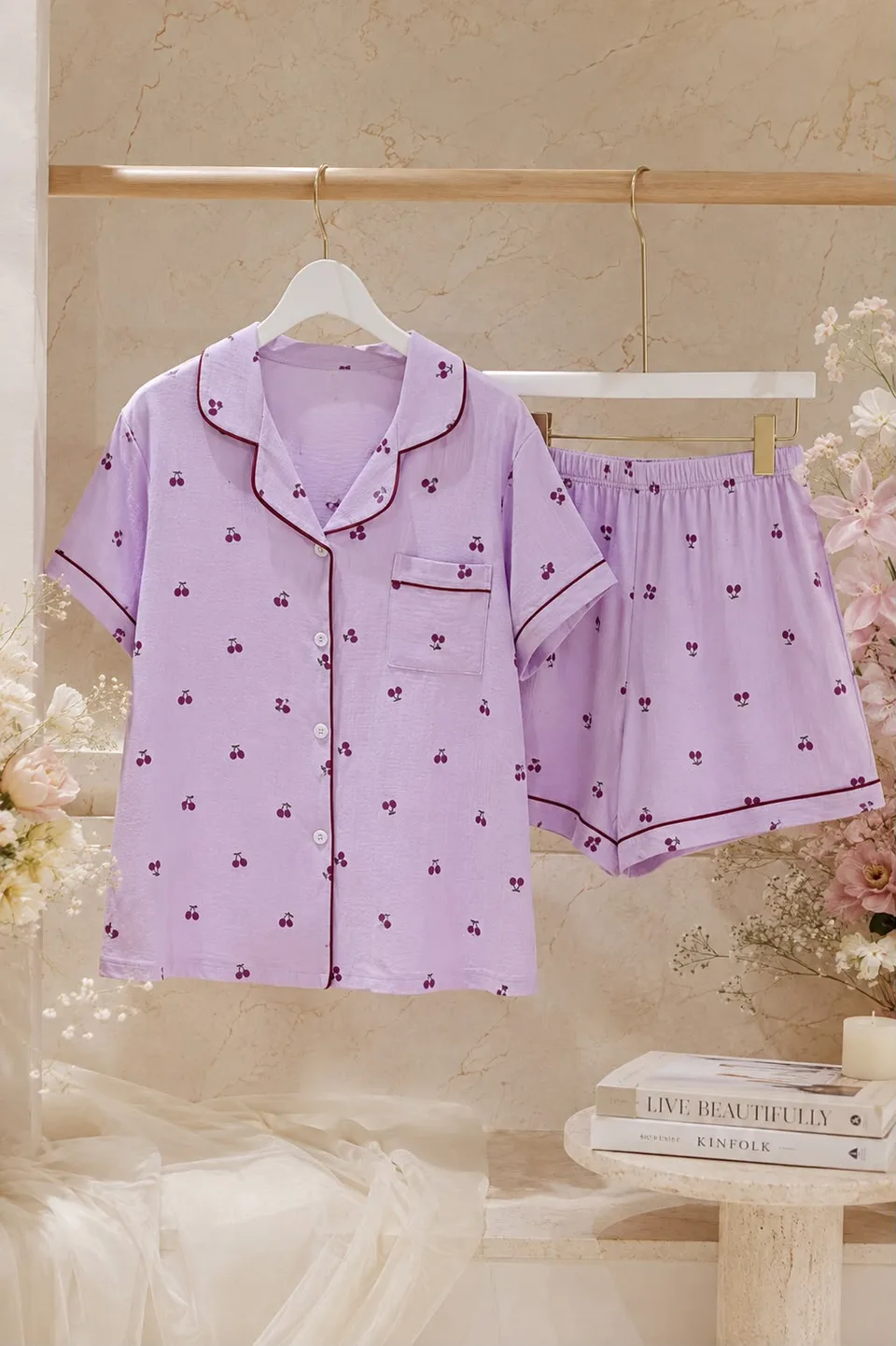 Yussy Cherry Two Piece Pajamas