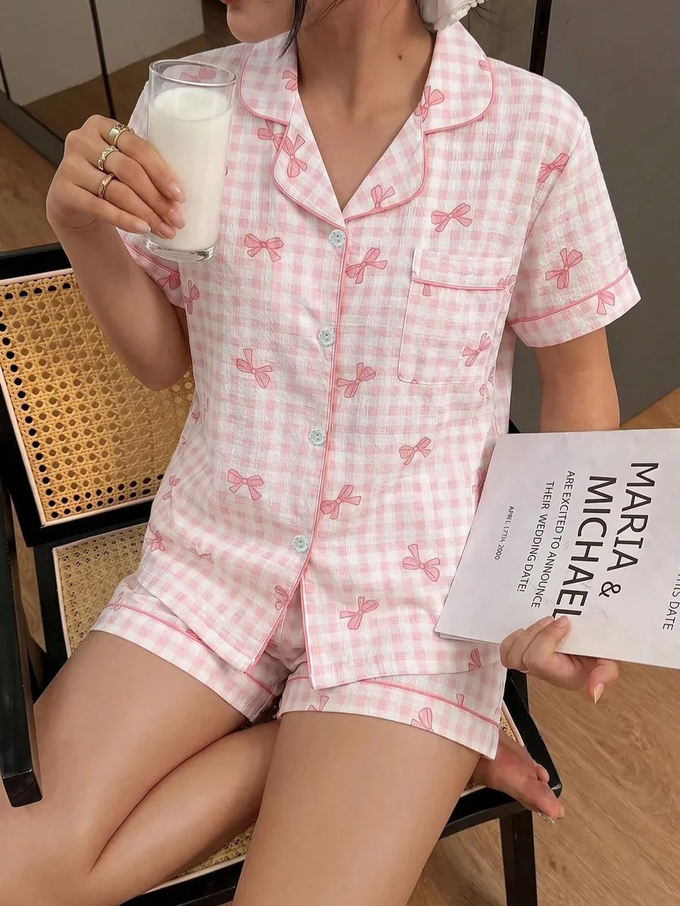Kila Ribbon Two Piece Pajamas