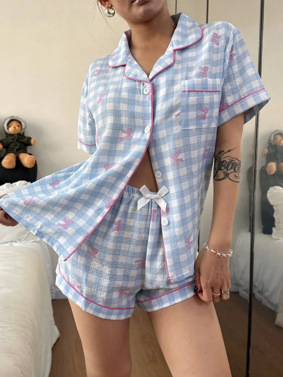 Kila Ribbon Two Piece Pajamas