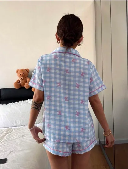 Kila Ribbon Two Piece Pajamas