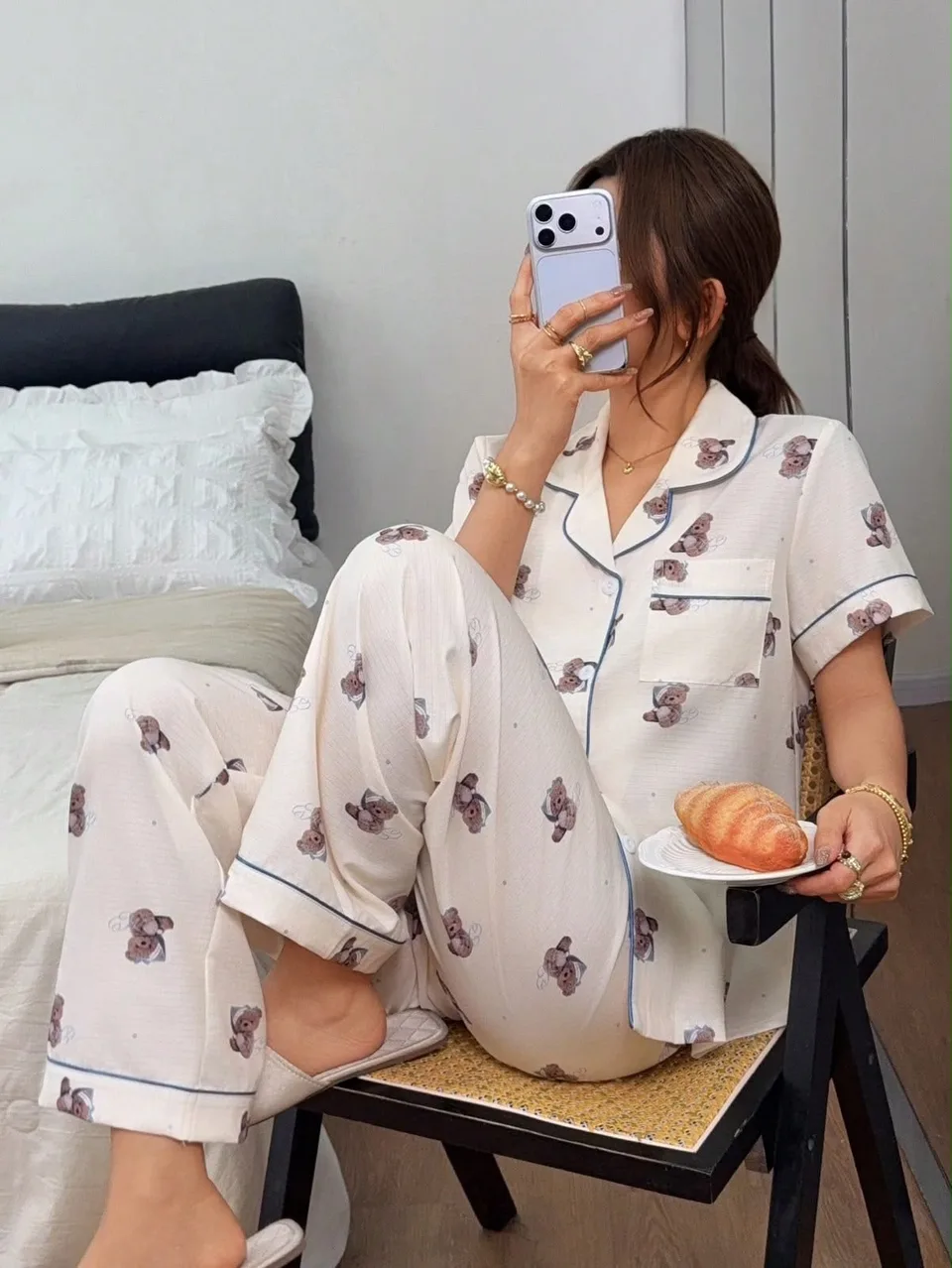 Teddy Bear Long Pants Pajamas