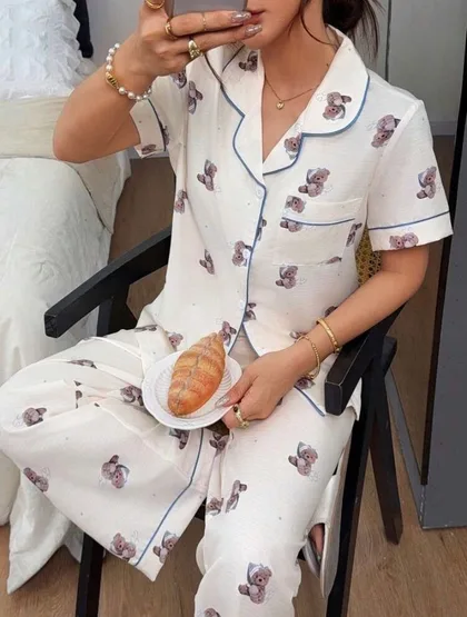 Teddy Bear Long Pants Pajamas