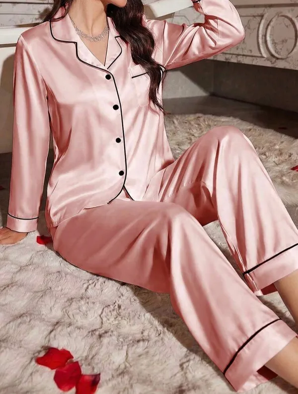 LuxNight Two Piece Long Pajamas