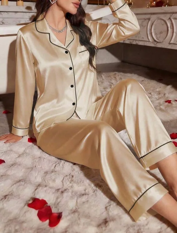 LuxNight Two Piece Long Pajamas