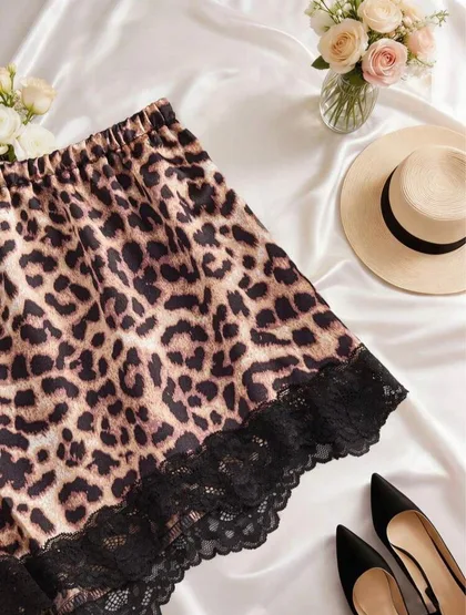 Leopard Luxe Silk Two Piece Pajamas